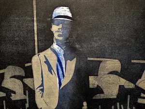 Peter Bes - Unieke - 1977 - artist proof Ets/aquatint "Blue man in a dark classroom" gesig. kopen? Bied vanaf 1!