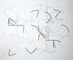 Gottfried Honegger - Geometrisch abstracte compositie, zeefdruk verkocht voor € 30!