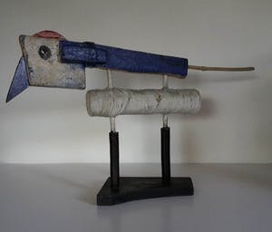 Johan Claassen - Witbuik/Blauwvogel, gemengde techniek, 1986 kopen? Bied vanaf 200!