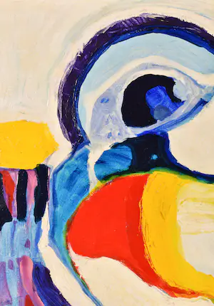 Annemiek Tjepkema - Abstract kleurrijk kopen? Bied vanaf 100!