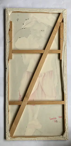 Niet of onleesbaar gesigneerd - kind tegen zwarte achtergrond - gemengde techniek op doek - gesigneerd kopen? Bied vanaf 1!