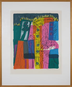 Frank Lengvenius - Zeefdruk, Zonder titel - Ingelijst kopen? Bied vanaf 35!