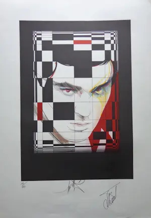 Raymond Moretti - FIGURATIE / KLEURLITHO / 89x62cm / SIG kopen? Bied vanaf 35!