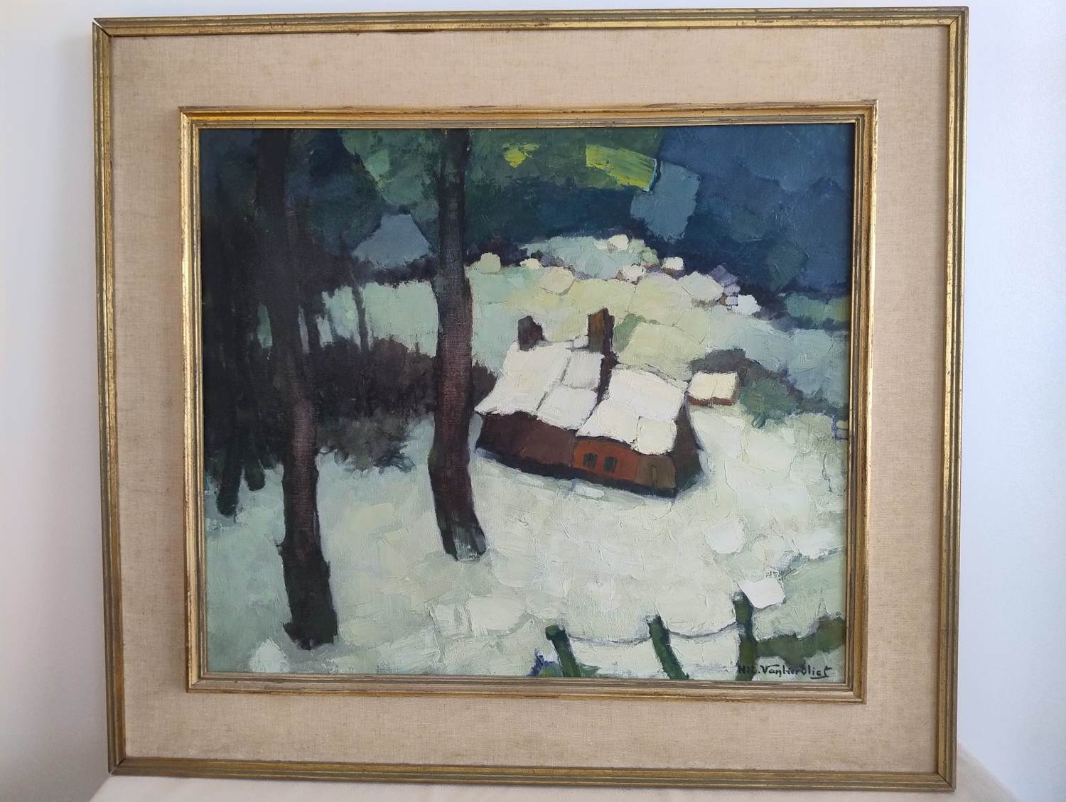 Hilaire Van Biervliet - Winterlandschap kopen? Bied vanaf 70!