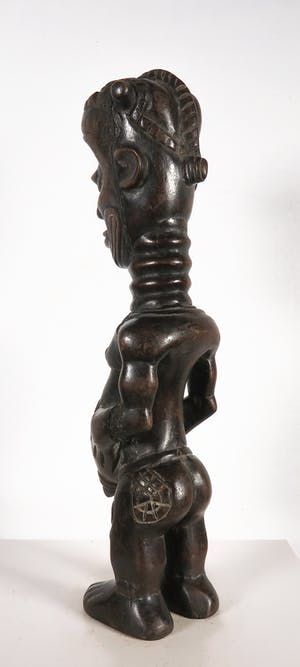 Lulua - Houten beeld met prominente navel en scarificaties kopen? Bied vanaf 1!