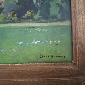 Louis Soonius - Parklandschap met kerk kopen? Bied vanaf 250!