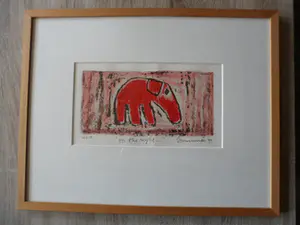 Hans Innemee - Zeefdruk, titel, Olifant. kopen? Bied vanaf 75!