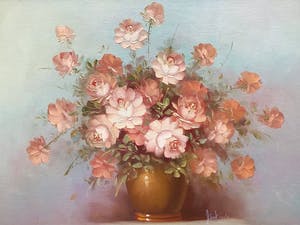 Niet of onleesbaar gesigneerd - Pot met vloemen. kopen? Bied vanaf 1!