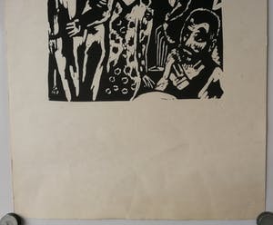 Aad de Haas - Zelfportret met figuren. kopen? Bied vanaf 49!