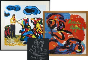 Karel Appel - Zeefdruk, De Tovenaar + Schilderskist! kopen? Bied vanaf 1!