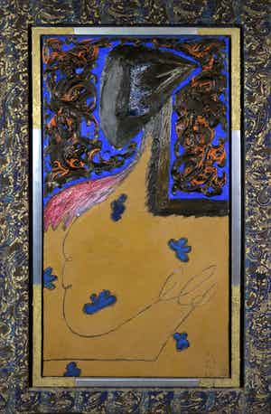 Vladimir Katic - Gemengde techniek op doek, Zonder titel - Ingelijst (Zeer groot en zwaar!) verkocht voor € 200!