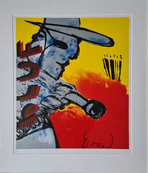 Herman Brood - Bluf - gesigneerd - ingelijst - EA - groot kopen? Bied vanaf 600!