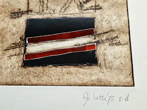 Adriaan Nette - kleuren ets & aquatint op dik papier uit 1975 - gesigneerd - oplage 13/60 - kopen? Bied vanaf 35!