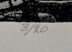 Jos van den Berg - Ets: oude weerkundig instrument - 1968 kopen? Bied vanaf 49!