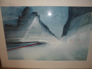 Bert Bruijn - Prachtig werk van Bert Bruijn: Gouache (groot), gesigneerd '1988'. kopen? Bied vanaf 40!