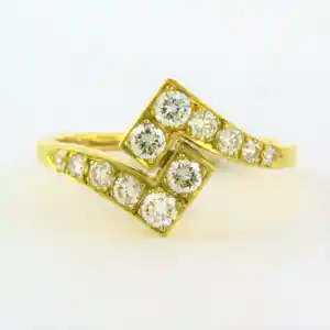 18k geel gouden ring bezet met briljant geslepen diamant 0.50ct - F/G - VS/SI kaufen? Bieten Sie von 700!