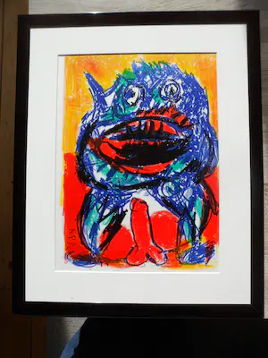 Karel Appel - Litho uit portfolio 'One Cent Life' nieuw ingelijst kopen? Bied vanaf 180!