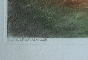 Niet of onleesbaar gesigneerd - Ets , “Sacre Coeur, Parijs” – gesigneerd kopen? Bied vanaf 10!