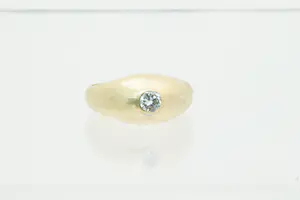 5- Massief 14Krt geel-gouden en 0.25crt H/si1 diamanten solitair ring kopen? Bied vanaf 580!