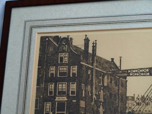 Willem Witsen - Ingelijste ets , Uilenburg I, Amsterdam – 1911 kopen? Bied vanaf 1!