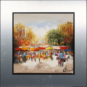 Henry Brand - Olieverf op doek, Stadsgezicht II - Ingelijst kopen? Bied vanaf 50!