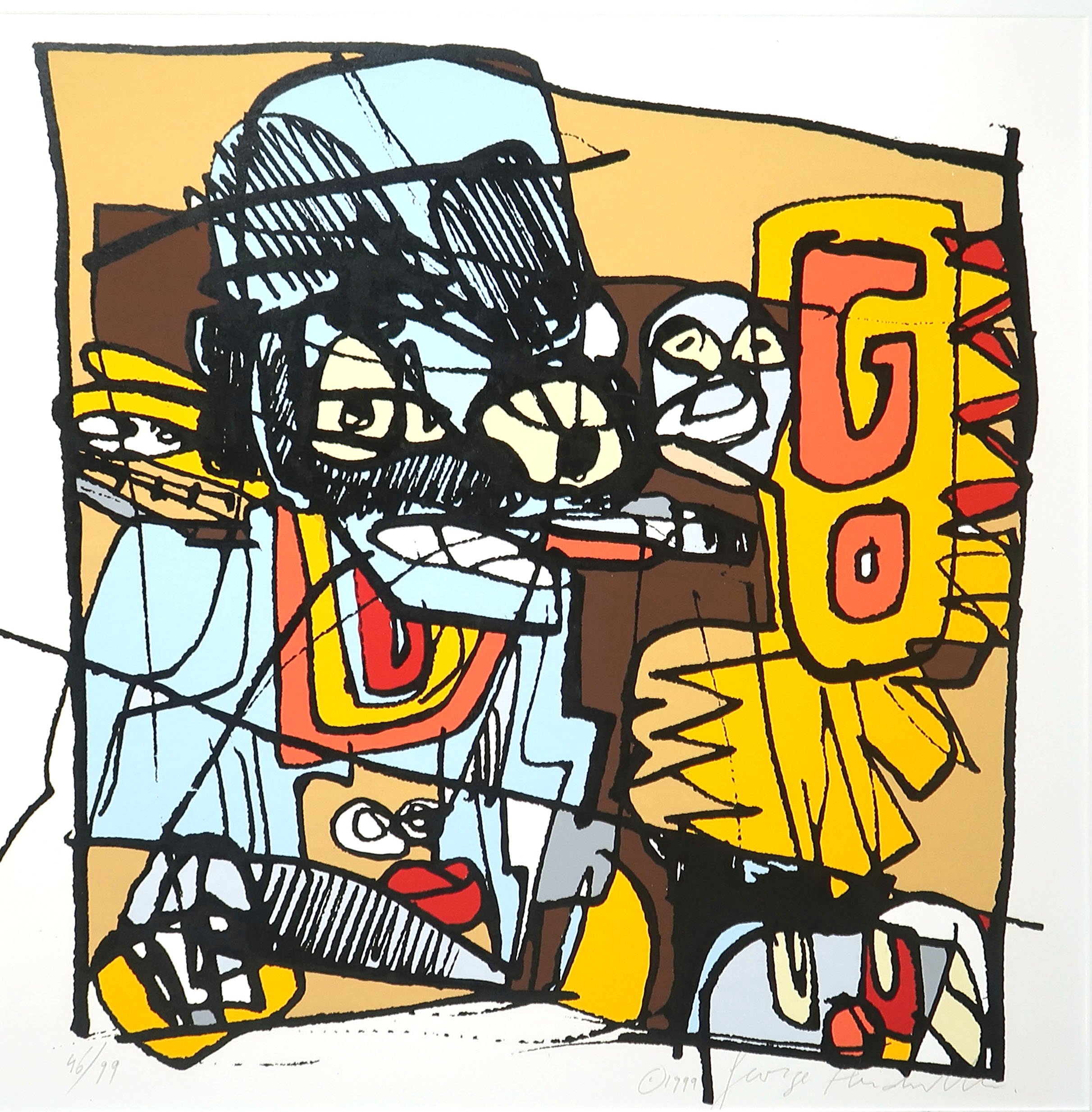 George Heidweiller - Zeefdruk, Zonder titel  verkocht voor € 1!