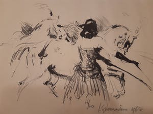 Jan Groenestein - Litho geblinddoekte vrouw 16/20 kopen? Bied vanaf 70!
