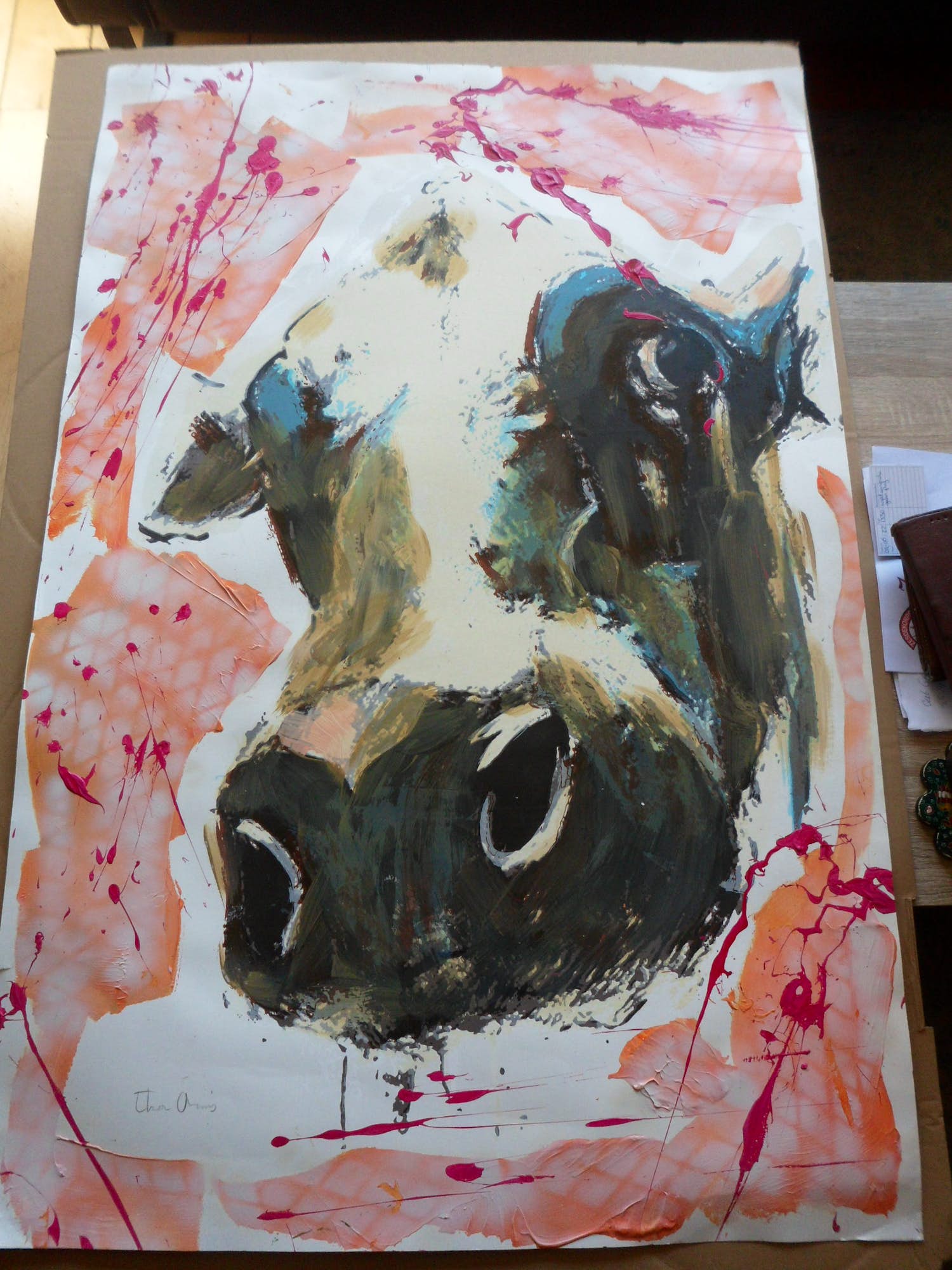 Theo Onnes - Gemende techniek, Hollandse koe II verkocht voor € 70!