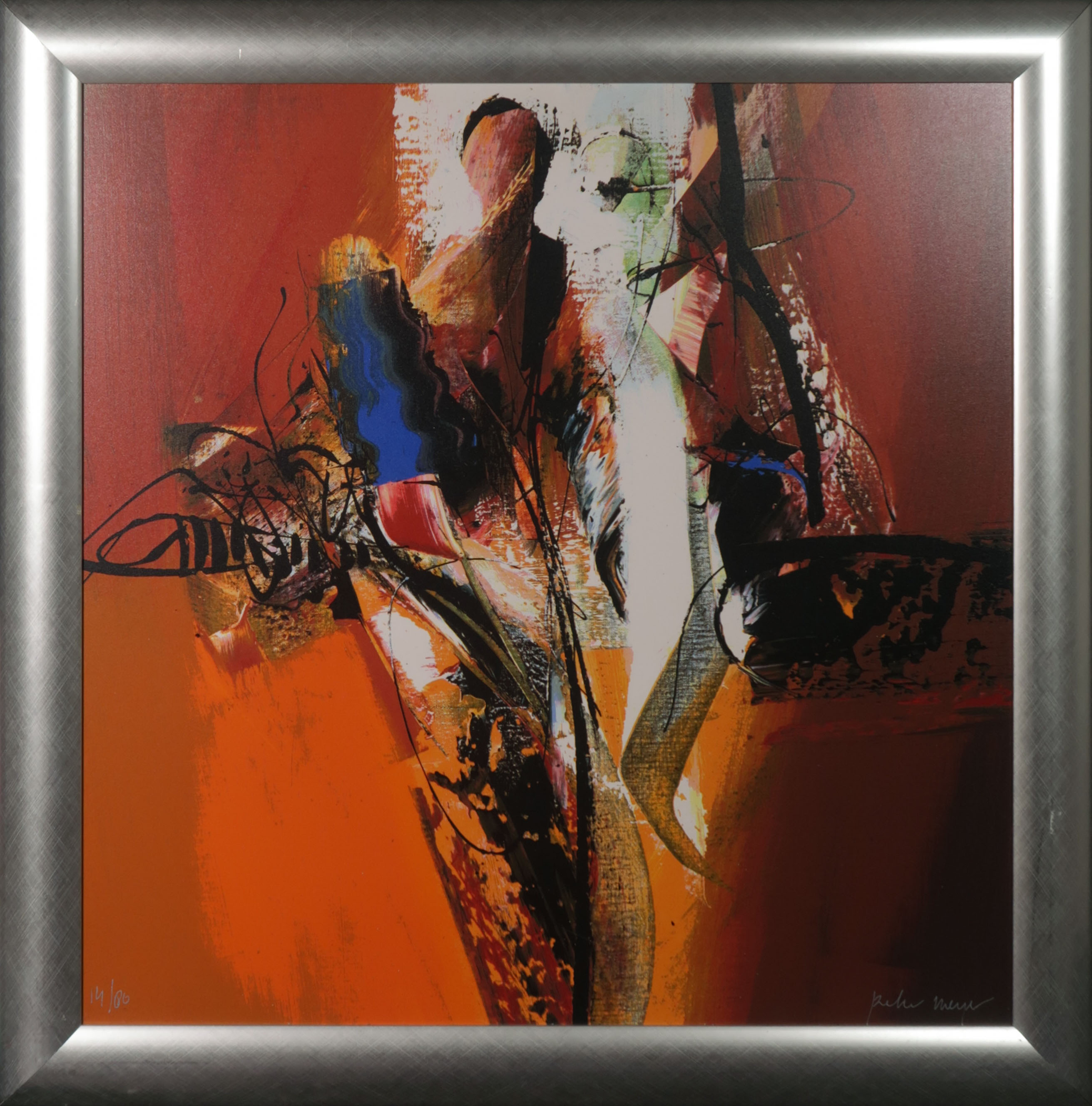 Peter Meijer - Zeefdruk op board, Zonder titel 2 - Ingelijst verkocht voor € 40!