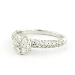 ESFAHAN - 18k witgouden ring bezet met briljant geslepen diamant tot. 1.00ct kopen? Bied vanaf 810!