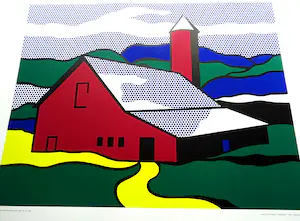 Roy Lichtenstein - Red Barn II 1969 - Museum Ludwig Köln - 0ffsetlithografie kopen? Bied vanaf 69!
