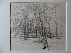 Tjeng Sit Oey - Pen of inkttekening van Bomen kopen? Bied vanaf 20!