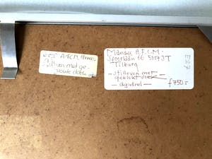 Anthonie Mandos - Stilleven met geblokte doek - Aquarel kopen? Bied vanaf 160!