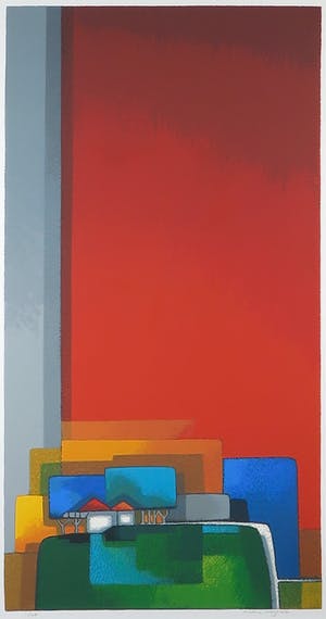 Maria Megens - Zeefdruk, Zonder titel - Ingelijst kopen? Bied vanaf 100!