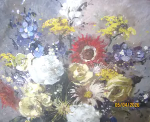 Simon van Gelderen - Zomerboeket in witte vaas kopen? Bied vanaf 220!