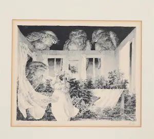 Peter Vos - Litho: Young lady in white - 1979 kopen? Bied vanaf 199!