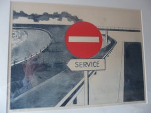 Gerard van Kerkhof - Ingekleurde ets. Titel, " Service ". kopen? Bied vanaf 20!