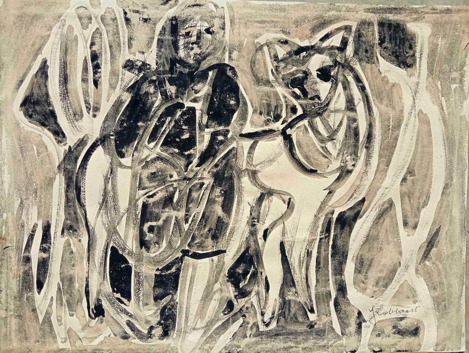 Jan Cobbaert - Oost-indische inkttekening - handgesigneerd - ingelijst kopen? Bied vanaf 450!