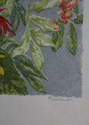 Edgar Fernhout - Kleurenlitho: boeket - 1947 kopen? Bied vanaf 50!