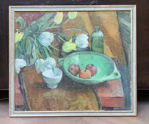 Roelof Klein - Stilleven met tulpen in pastelkleuren kopen? Bied vanaf 125!