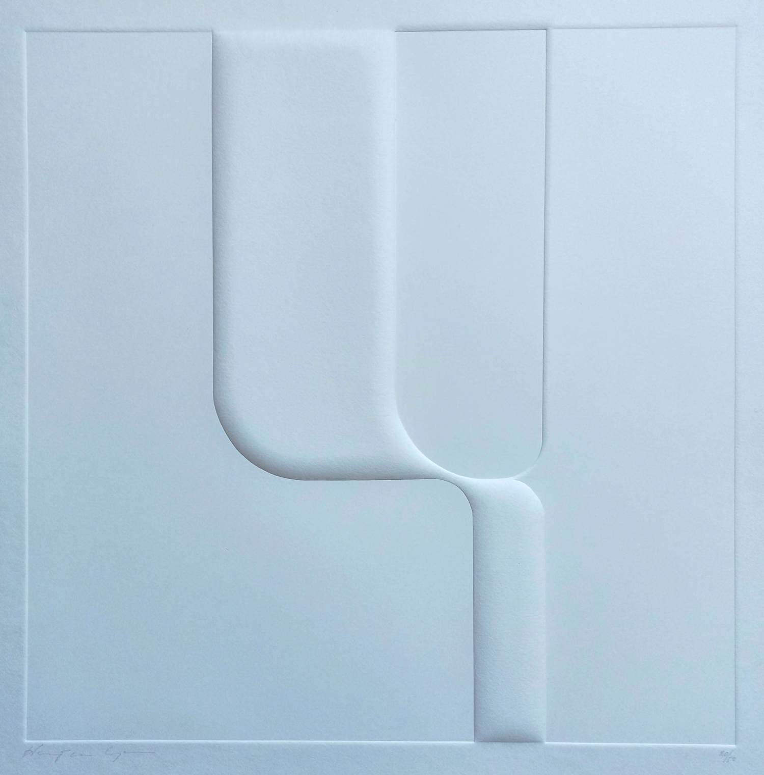 Harry van Kuyk - Geometrische compositie, reliëfdruk verkocht voor € 195!