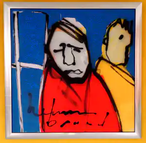 Herman Brood - Uniek schilderij! BEHIND BARS - inclusief HBM-certificaat verkocht voor € 2950!