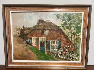 Reijer Murman - Boerderij Waalbandijk Hellouw - Olieverf Schilderij kopen? Bied vanaf 50!