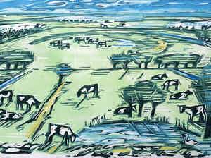 Luuk Scholten - Koeien in de wei. Hollands landschap. verkocht voor € 69!