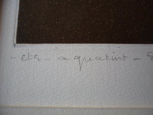 Helen van der Deen - Ets/Aquatint, Serie "van uit mijn slaapzak gezien IX". kopen? Bied vanaf 30!
