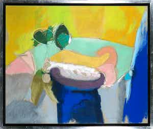 Henk van Vessem - Pastelkrijt, Zonder titel - Ingelijst verkocht voor € 1!