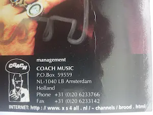 Herman Brood - Promotie/ management kaart gesigneerd kopen? Bied vanaf 40!