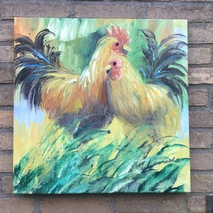 Niet of onleesbaar gesigneerd - Kip en Haan. kopen? Bied vanaf 1!