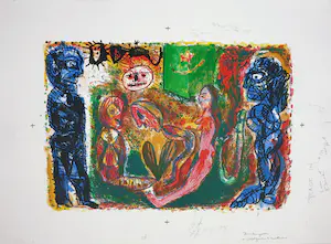 Rik van Iersel - Litho, Nachtelijke ontmoeting kaufen? Bieten Sie von 20!