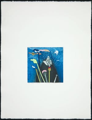 Michel van Overbeeke - Kleurenets met bladgoud, Aware away III kopen? Bied vanaf 1!